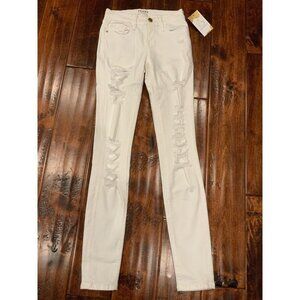Frame White "Le Skinny de Jeanne" Skinny Jeans, Size 23